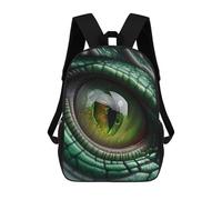 sinyumoney Green Dragon Eye 3D Printed School Backpack Casual Children's Backpacks 3D Printed School Bag for Boys Elementary And Middle 17inch