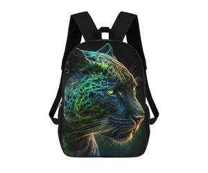 sinyumoney Green Panther School Bags Water Resistant Travel Backpack Computer Bag for School/Work/Travel 17inch