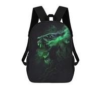 sinyumoney Green Panther Smoke Artwork Backpack School Business Laptop Rucksack Bag Unisex Casual Daypack for Girls Boys Teenage 17inch