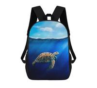 sinyumoney Green Sea Turtle Backpack School Bag Water Resistant School Bag Business Backpack for Girls Boys Teenage 17inch
