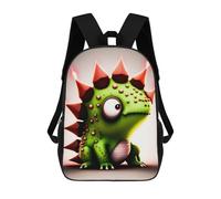 sinyumoney Green Spiky Monster Toy Backpack School Bag Large Water Resistant Laptop Backpack for Teenage Girls Boys Women Men 17inch