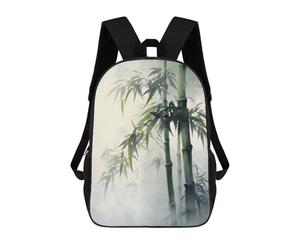 sinyumoney Green Zen Bamboo Paradise Backpack School Bag Secondary Causal Travel High School Bags - Perfect for Travel, Work And Daily Use 17inch