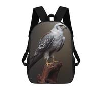 sinyumoney Grey Falcon Oil Paint Children’s Backpack Girls Boys, Rucksack Bag, Daypack, Primary School, Perfect for Back to Kids School Or PE, Gifts And Travel 17inch