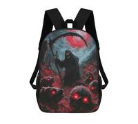 sinyumoney Grim Reaper And Hellhounds School Bag 3D Printed Children's School Backpack Casual Fashion Travel Backpacks for Kids School Students 17inch