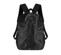 sinyumoney Grim Reaper Children's Backpacks School Backpack 3D Printed Backpack for Kids Travel Rucksacks Book Bags Kids School Bag 17inch