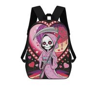 sinyumoney Grim Reaper in Love School Backpack 3D Printed School Bags Boys Girls Laptop Backpack for Kids/Students/Adults 17inch