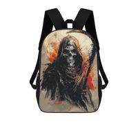 sinyumoney Grim Reaper Painting Children's Backpack, 3D Printed School Backpack, Backpack for Boys Girls, Adjustable School Bag for Primary School 17inch