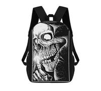 sinyumoney Grim Reaper Skull Backpacks Kids Student Schoolbag 3D Printed Backpacks Elementary And Middle School Students Backpacks for Boys Girls 17inch