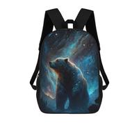 sinyumoney Grizzly Bear Style 4 School Bag 3D Printed 17inch Backpacks Fashion Kids School Backpack Rucksacks for Boys Elementary And Middle School Students