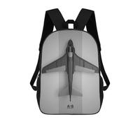 sinyumoney Grumman A6 Intruder Children's Backpacks School 3D Printed Bag Bookbag for Kids Travel Rucksacks Boy Girl Book Bags Kids School Bag 17inch