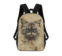 sinyumoney Grumpy Cat Art Print School Backpack Water Resistant Travel Backpack Computer Bag for Men, Women & Teenage Boys 17inch