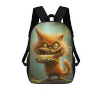 sinyumoney Grumpy Cat with Sandwich Kids Backpack, Backpack School Bag, Backpacks Kids School 3D Printed School Bags for Elementary And Middle School Students Teens Birthday Gift 17inch
