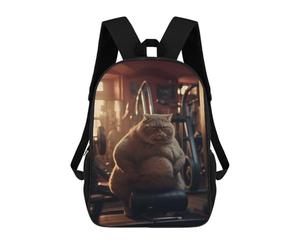 sinyumoney Grumpy Fat Cat Fitness Backpack School Business Laptop Rucksack Bag Unisex Casual Daypack for Teenage Girls Boys Women Men 17inch