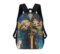 sinyumoney Guardian Angel Blade Children's Backpacks School Backpack 3D Printed Backpack for Kids Travel Rucksacks Book Bags Kids School Bag 17inch