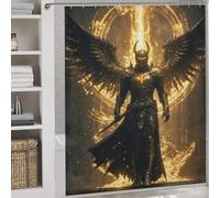 sinyumoney Guardian of The Rift Shower Curtains Mould Proof Waterproof Fabric Hilarious Bath Curtain with Hooks for Bathroom Wet Room 69.69x70.87Inch（177x180cm）