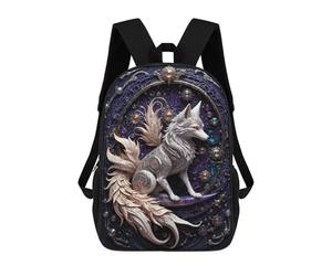 sinyumoney Guardian Steampunk Fox Backpack School Lightweight Schoolbag Dayback Bookbag College for Men/Women 17inch