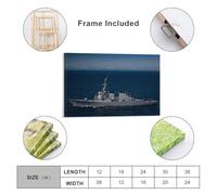 sinyumoney Guided Missile Destroyer Art Work for Home Walls for Rustic Bath Decor Canvas Art 24x36inch(60x90cm)
