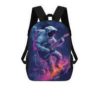 sinyumoney Guitar Astronaut in Space School Backpack Large Water Resistant Laptop Backpack for Girls Boys Teenage 17inch