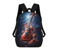 sinyumoney Guitar in Space School Backpack Large Water Resistant Laptop Backpack for Boys/Girls/Teenagers 17inch
