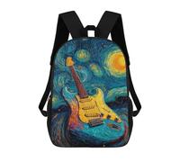sinyumoney Guitar in Starry Night Sky-1 Children's Backpacks School Backpack 3D Printed for Kids Travel Rucksacks Book Bags Kids 17inch School Bag