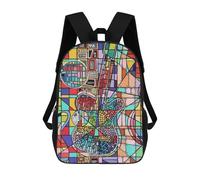 sinyumoney Guitar Song In Translation School Bags Daypacks Business Backpack Water Resistant Bookbag for School/Work/Travel 17inch