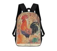 sinyumoney Gustav Klimt Rooster Farm Rucksack Water Resistant Computer Rucksack for Campus Outdoor Travel Sports 17inch