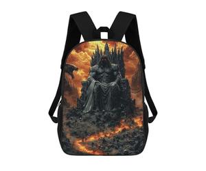 sinyumoney Hades, King of The Underworld - Dark God of Fire And Shadow Kids Children School Backpack 17 Inch Bookbags Casual Travel Rucksack Boys Girls Large Capacity Daypack 17inch