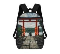 sinyumoney Hakone Shrine Japan Kids Backpack,School Backpack Kids School Bag 3D Printed Cartoon Large Capacity Backpack for Kids Boys And Girls 17inch