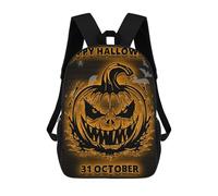 sinyumoney Halloween 31 October Neon Backpack School Fashion Stationery Backpack Waterproof Casual Daypacks for Boys/Girls/Teenagers 17inch