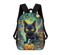 sinyumoney Halloween Black Cat Fantasy School Backpack Work Business College School for Campus Outdoor Travel Sports 17inch
