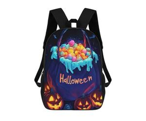 sinyumoney Halloween Candy Bag Pumpkins Backpack School Bag Business Laptop Rucksack Bag Unisex Casual Daypack for Teenage Girls Boys Women Men 17inch