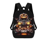 sinyumoney Halloween Car Decorations Kids Backpack 17 Inch School Bag 3D Printed Cartoon School Backpacks for Boys And Teenager School Students