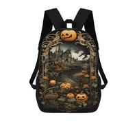 sinyumoney Halloween Castle Scene Backpack School Work Business College School for Men, Women & Teenage Boys 17inch