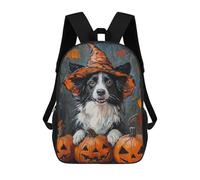 sinyumoney Halloween Dog Art Print-1 School Bags Large Water Resistant Laptop Backpack - Perfect for Travel, Work And Daily Use 17inch