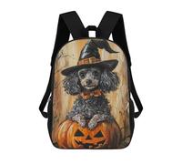 sinyumoney Halloween Dog Art Print-3 Backpack 3D Print Kids Bag Elementary Students Daypack Lightweight School Bag for Children Girls Boys Nursery Lunch Pack 17inch
