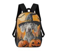 sinyumoney Halloween Dog Art Print-5 Backpack School Bag Lightweight Casual Daypack School Backpacks for School/Work/Travel 17inch