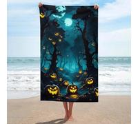 sinyumoney Halloween Forest Pathway Towels Large Extra Large Beach Towel Bath And Pool 130cm*80cm