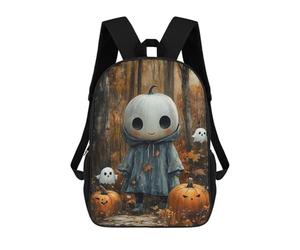 sinyumoney Halloween Ghostly Forest Scene Backpack School Bag Rucksack Casual Daypacks School Work Travel Bag for Teenage Girls Boys Women Men 17inch