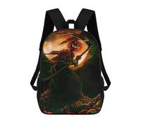 sinyumoney Halloween Grim Reaper Art Print Backpack School Lightweight Airport College Students Back Pack for Campus Outdoor Travel Sports 17inch