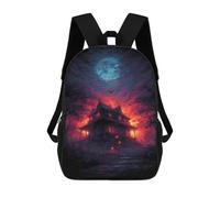 sinyumoney Halloween Haunted House -6 Rucksack Rucksack Casual Daypacks School Work Travel Bag for Men, Women & Teenage Boys 17inch