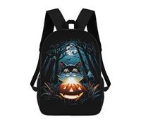 sinyumoney Halloween Mystery Backpack School Bag Large Water Resistant Laptop Backpack for School/Work/Travel 17inch