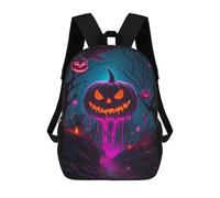 sinyumoney Halloween Pumpkin Path Children's School Backpack 3D Printed for Kids Travel Rucksacks Book Bags Kids School Bag 17inch