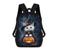 sinyumoney Halloween Witch Cat School Bags Computer Rucksack for School/Work/Travel for Camping Outdoor Adventures And Daily Travel 17inch