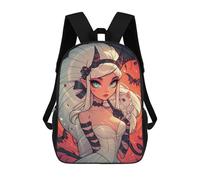 sinyumoney Halloween Witch with Cat Backpack School Computer Rucksack for School/Work/Travel- Perfect for Travel, Work And Daily Use 17inch