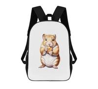 sinyumoney Hamster Acorn Hammy Rucksacks 3D Printed Children Backpacks Fashion Casual Daypack Cute Travel Bags Outdoor Casual Daypack for Boy And Girl 17inch