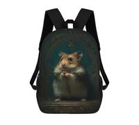 sinyumoney Hamster Holding Acorn Children's Backpacks School Backpack 3D Printed for Kids Travel Rucksacks Book Bags Kids 17inch School Bag