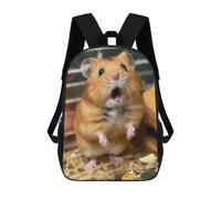 sinyumoney Hamster Meme Backpack School Water Resistant Travel Backpack Computer Bag for School/Work/Travel 17inch