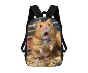 sinyumoney Hamster Meme Backpack School Water Resistant Travel Backpack Computer Bag for School/Work/Travel 17inch