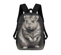 sinyumoney Hamster Pencil Drawing School Backpack Water Resistant School Bag Business Backpack for Boys/Girls/Teenagers 17inch