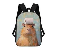 sinyumoney Hamster with Toilet Paper Rucksack Computer Rucksack for School/Work/Travel for Teenage Girls Boys Women Men 17inch